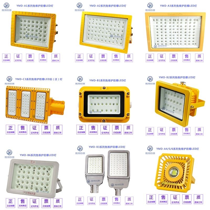 led防爆投光燈加油站煤棚倉庫廠房圓形方形防爆LED燈50w100w200w