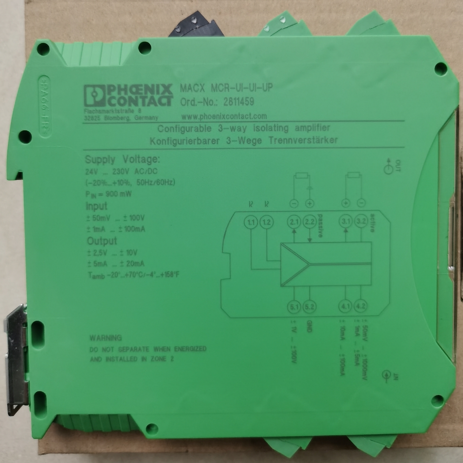 菲尼克斯隔離器2864422信號(hào)變送器MINI MCR-SL-RPS-I-I轉(zhuǎn)換器現(xiàn)貨特價(jià)