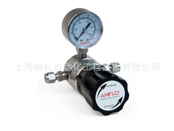 AMFLO二級單表高壓活塞減壓器R41，0~6MPA量程進出口1/4''