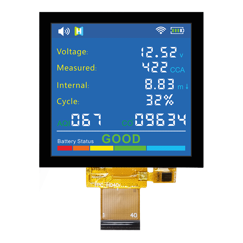 4寸  SPI ST7701S玻璃蓋板阻移式料位計(jì)顯示屏