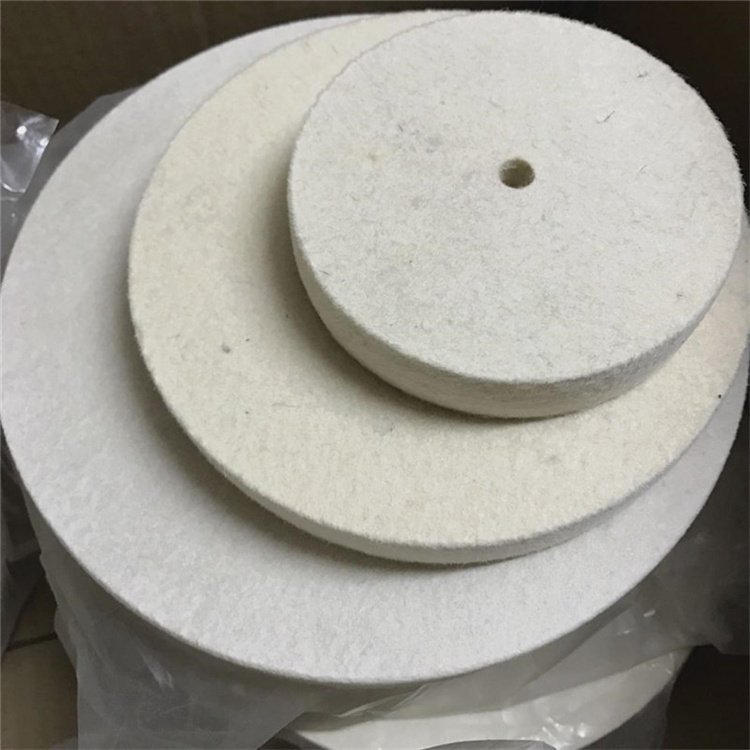 翡翠表面拋光羊毛拋光輪，金屬鏡面打磨毛氈輪，白色硬質(zhì)羊毛輪
