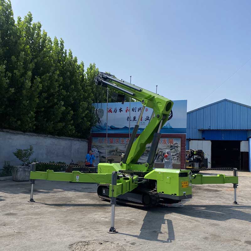 小型折臂吊履帶起重機高強錳鋼大臂可帶載伸縮水平吊重角度可調