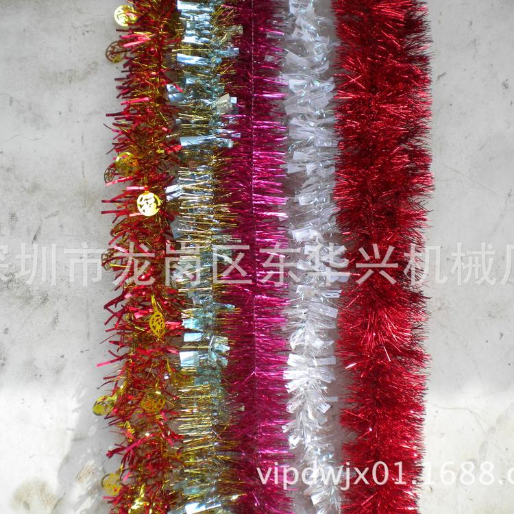 圣誕茜草機(jī)花環(huán)雙桶六刀機(jī)毛條機(jī)彩條機(jī)刺龍機(jī)，加