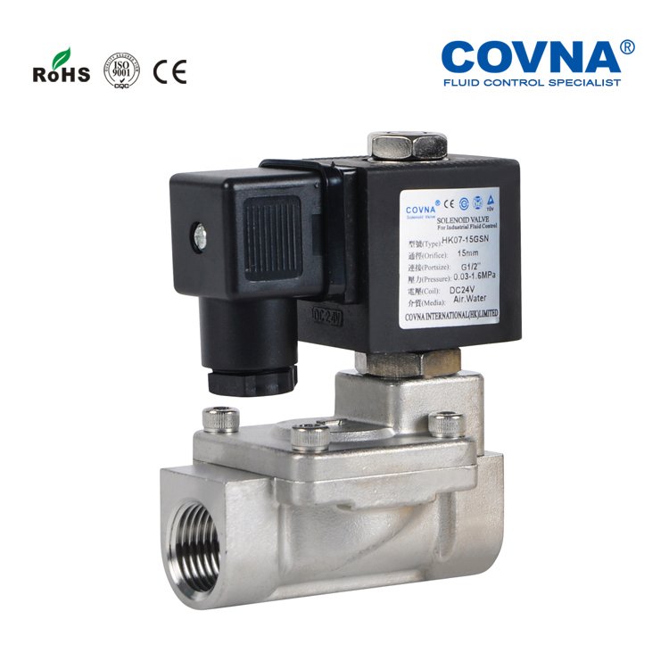 科威納COVNAHK07兩位兩通先導(dǎo)膜片式電磁閥不銹鋼\/黃銅過氣、液體