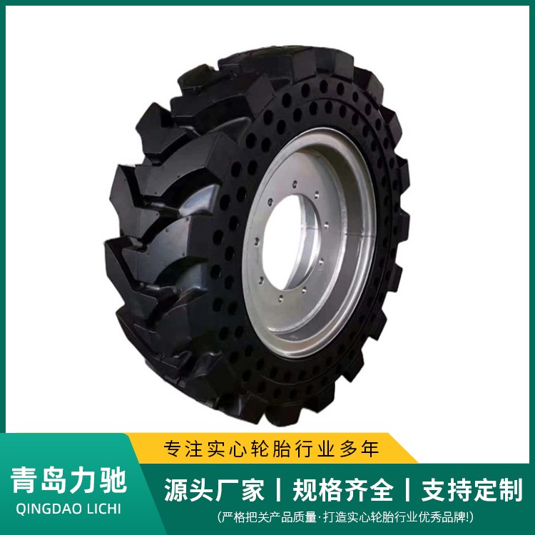 山貓S160\/S180\/S550滑移裝載機(jī)輪胎30x10-16\/10-16.5實(shí)心輪胎