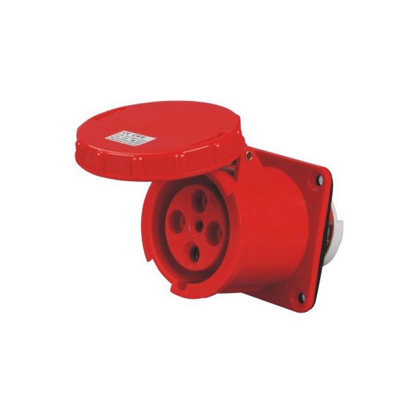 銘品電器63A暗裝直座，工業(yè)插頭插座，防水工業(yè)插座，IP67防護(hù)等級(jí)戶外使用30℃環(huán)境