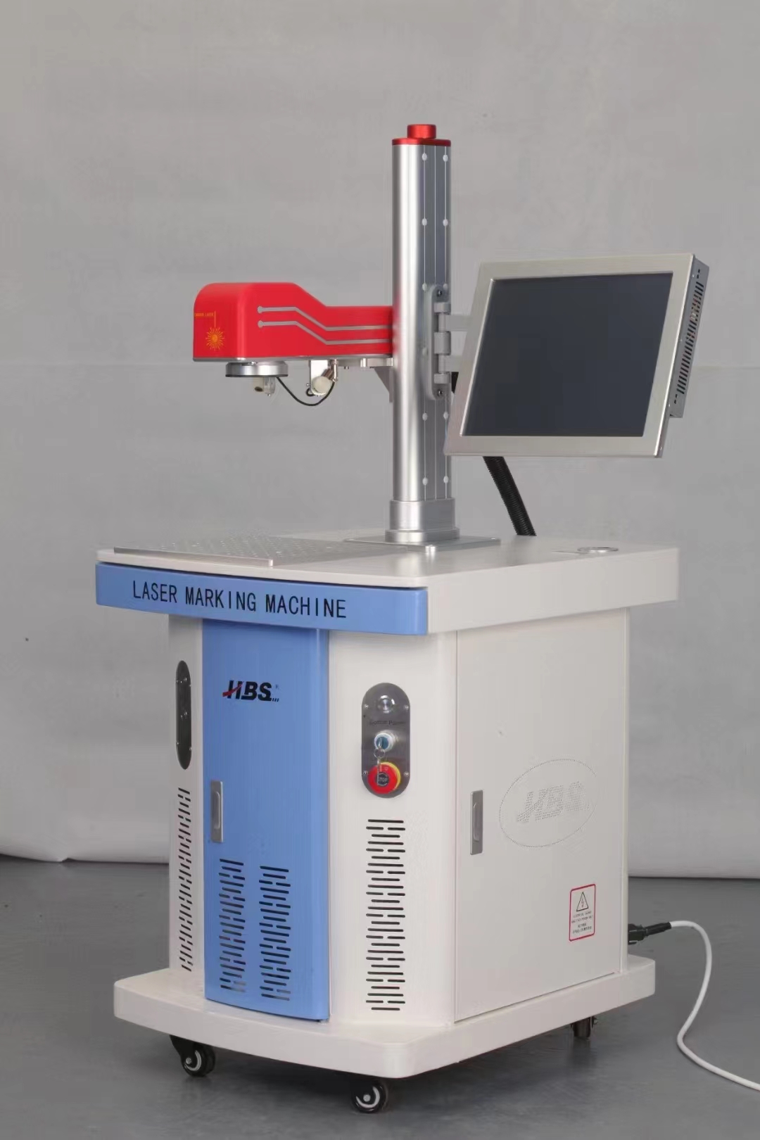 金屬光纖打標(biāo)機型號：HBS-GQ-20二維碼流水號自動打標(biāo)