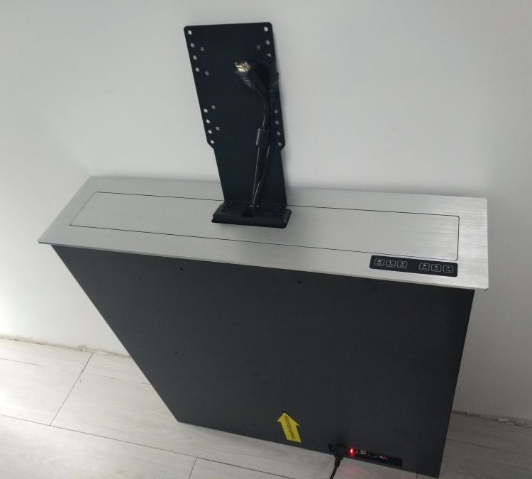 展宏牌常規(guī)24寸會議桌液晶屏升降器全鋁合金材質(zhì)