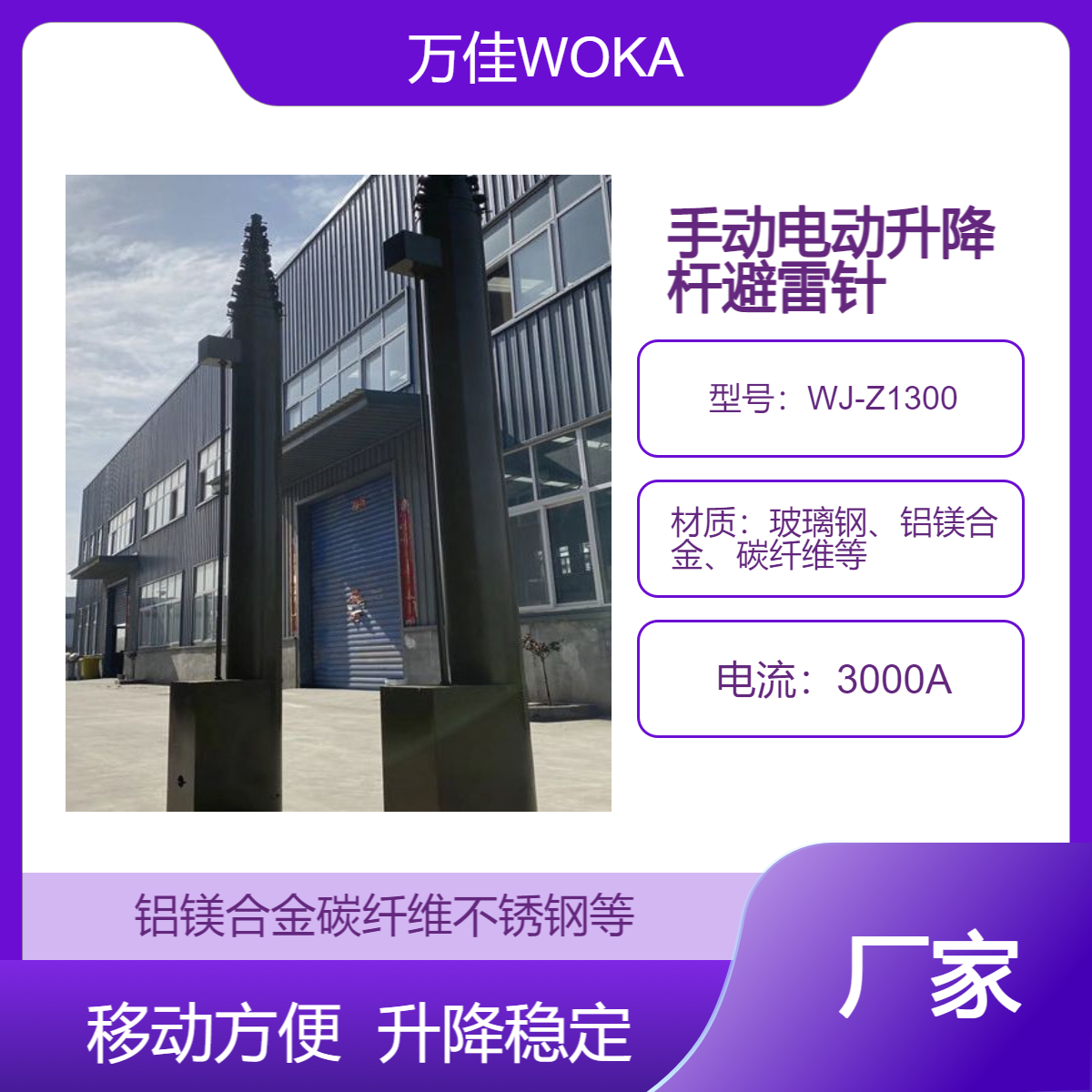 30米手動(dòng)電動(dòng)一體升降桿，6米承重式升降天線桿，內(nèi)走線自動(dòng)推桿