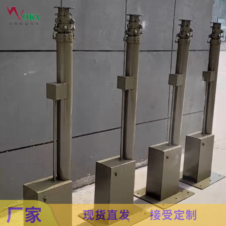 25米數(shù)顯行程升降避雷針，8米電動(dòng)水平伸縮桿，戶外雙桿同升降桿