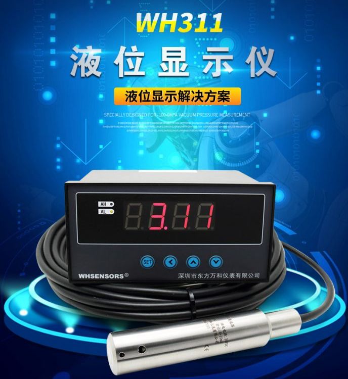 蓄水池液位儀高精度WH311消防水池水位監(jiān)測儀實時顯示