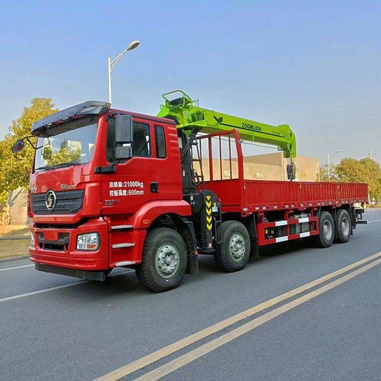 陜汽德龍前四后八隨車(chē)吊中聯(lián)重科14噸二節(jié)臂單出