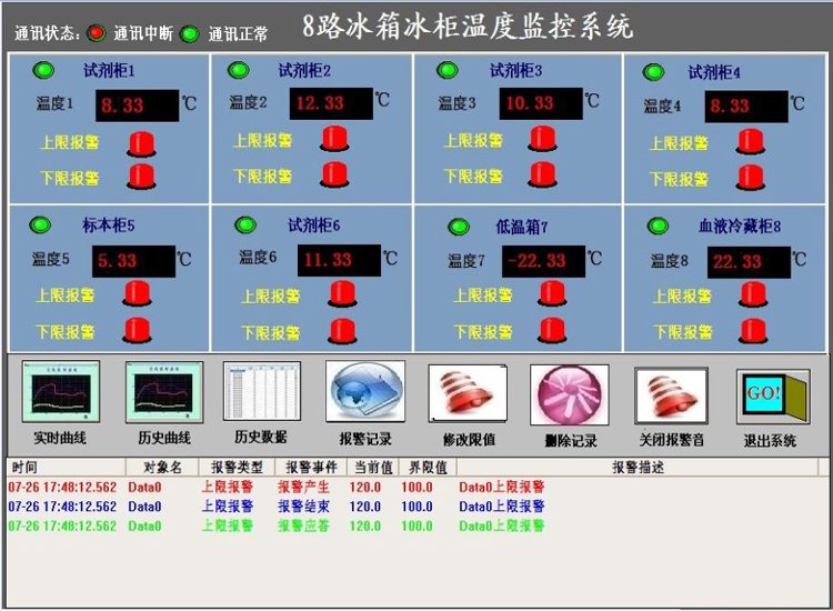 冷鏈冰箱無線測(cè)溫系統(tǒng)冰柜測(cè)溫儀試劑冰箱溫濕度監(jiān)控系統(tǒng)