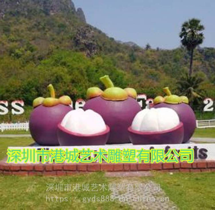 田園觀光仿真水果雕塑園林景區(qū)標(biāo)識(shí)玻璃鋼山竹雕塑