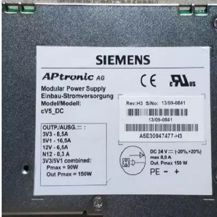 西門子SIMATICPC，備件；電源，工業(yè);24V\/150WDC︱A5E30947477