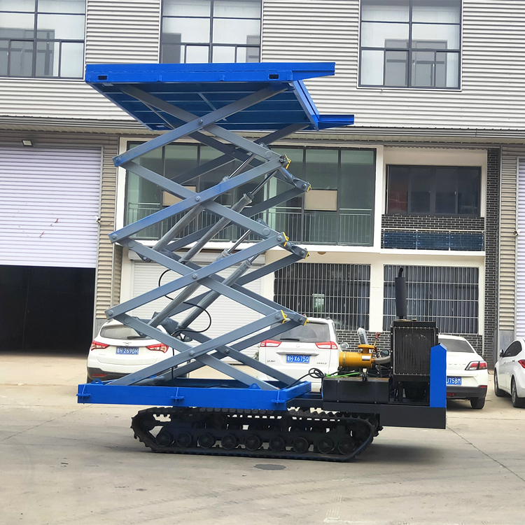 多功能履帶式升降平臺(tái)履帶載人升降機(jī)高空作業(yè)車(chē)