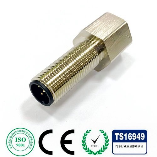 M12-5針轉(zhuǎn)5孔穿板金屬轉(zhuǎn)接頭-電機控制柜連接器