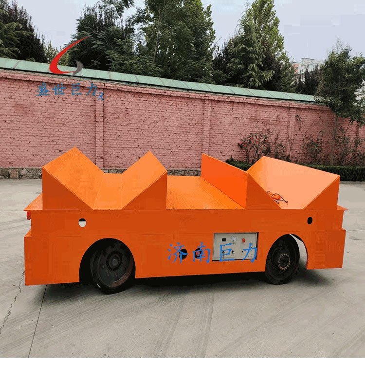 20噸無軌電動(dòng)地平車過跨鋼卷搬運(yùn)車巨力蓄電池360度平板車廠家