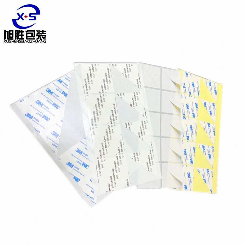 定制折疊盒雙面膠貼強(qiáng)粘三角形膠模切彩卡紙盒貼角專用膠廠家直供