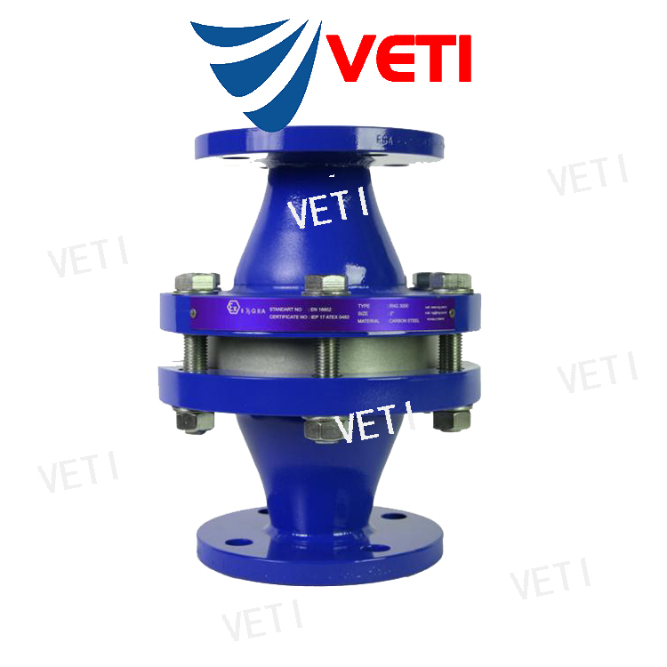 美國VETI\/威迪進口燃氣阻火器波紋板式天然氣氫氣氦氣阻火閥