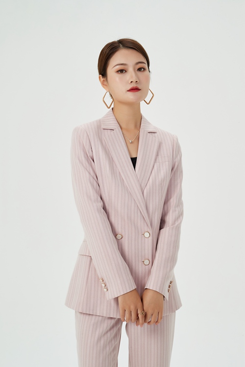衡通裸粉色西服定制商務(wù)通勤女士西裝休閑時(shí)尚
