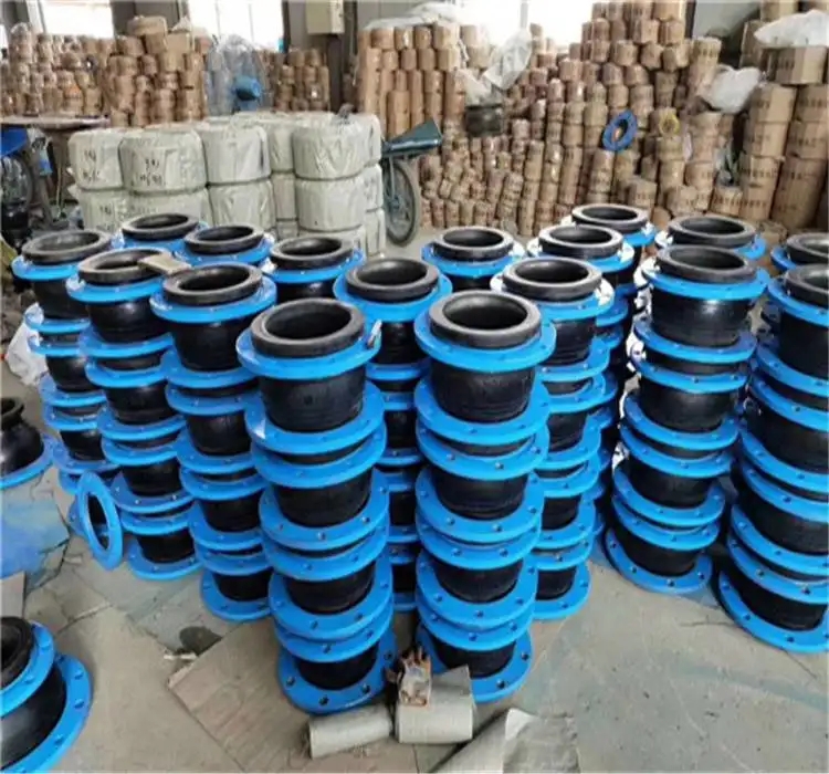 單球體法蘭式彈性軟連接內(nèi)襯四氟加固減震橡膠接頭廠家