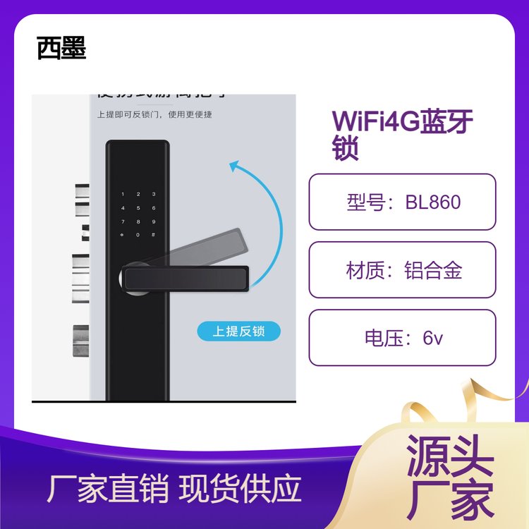 西墨小區(qū)園區(qū)金屬室內(nèi)以太網(wǎng)WiFi4G手機(jī)藍(lán)牙支持多種場景智能鎖
