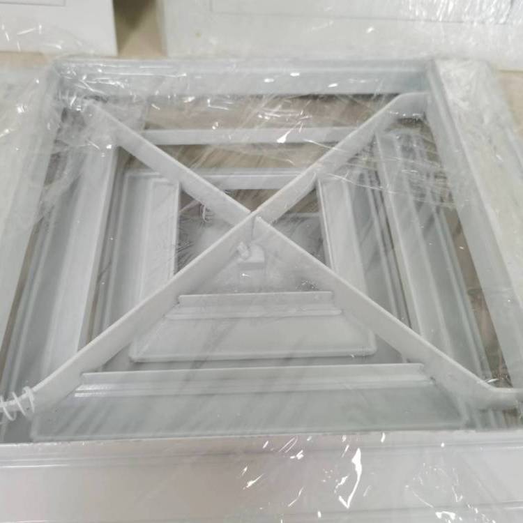 盈達方型散流器可配調(diào)節(jié)閥，內(nèi)芯為可脫式，可做陽極處理