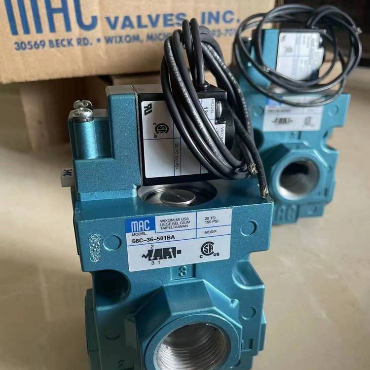56C-36-501JB美國MAC常閉內(nèi)先導(dǎo)常閉主閥24V電磁閥6W插座式