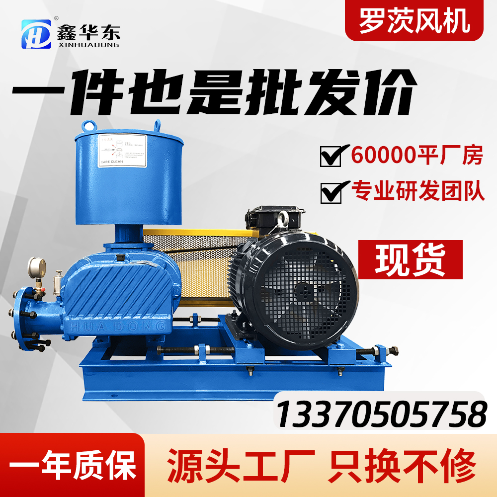 羅茨真空泵定制反洗曝氣增氧機污水物料氣力輸送負壓三葉羅茨風(fēng)機