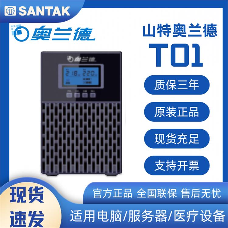 山特奧蘭德UPS電源在線式T01內置電池1KVA900W斷電可延時機房專用