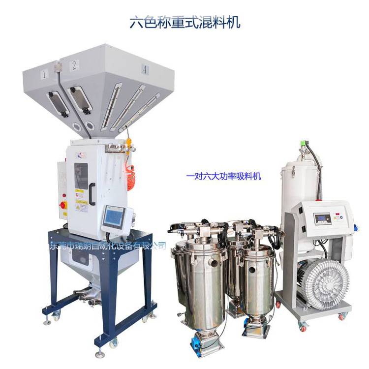 薄膜吹膜自動(dòng)稱重機(jī)，比例稱重?cái)嚢铏C(jī)，四色稱重混料機(jī)