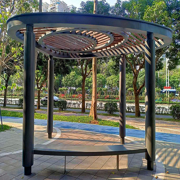 景觀(guān)廊架創(chuàng)意造型304不銹鋼雕塑制作園林綠化裝飾涼亭